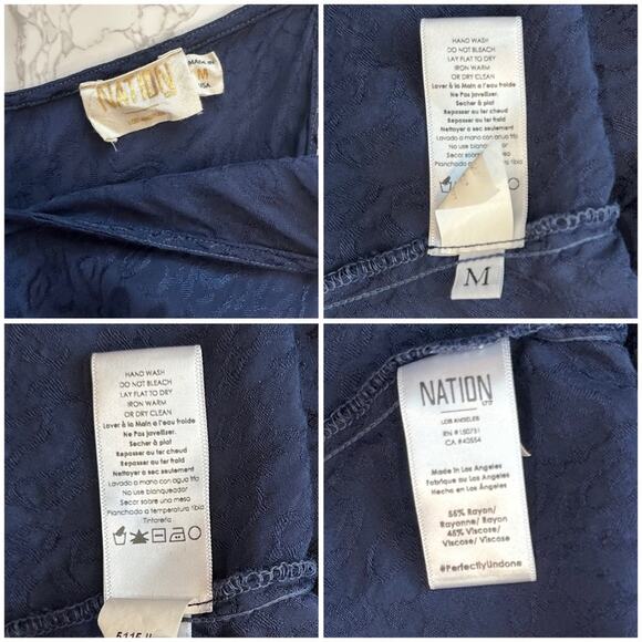 Nation LTD Penelope V Back Slip Dress in Ink $179 - Picture 12 of 12